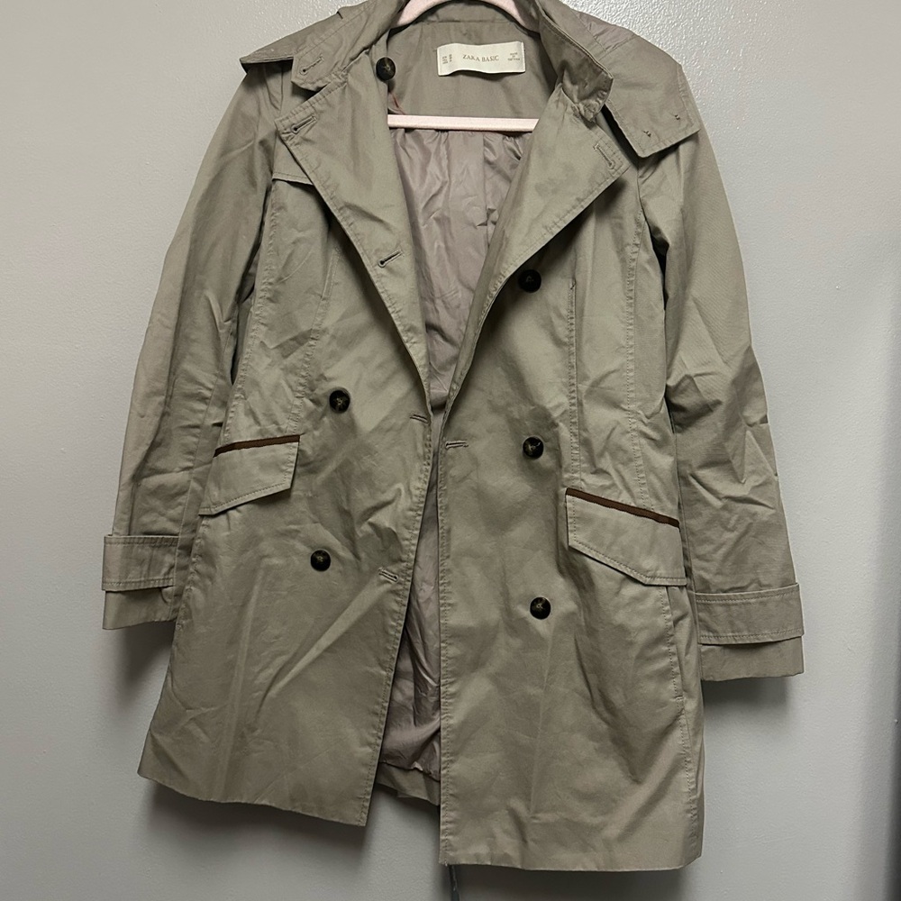 Women’s Zara Basic Khaki Coat